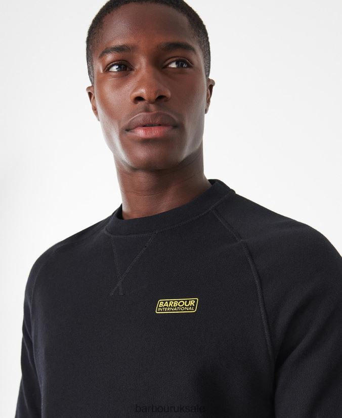 International Sweatshirt Essential Crew Neck Barbour Men R08LB61010 Clothing Black