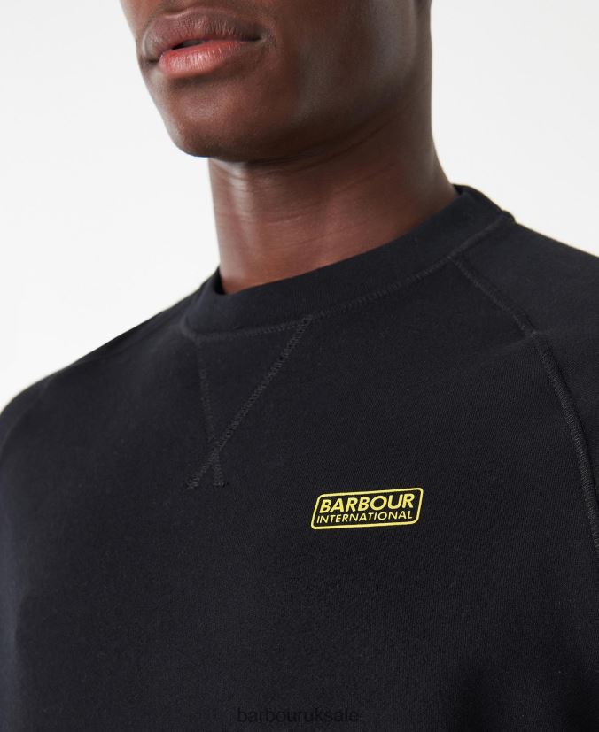 International Sweatshirt Essential Crew Neck Barbour Men R08LB61010 Clothing Black