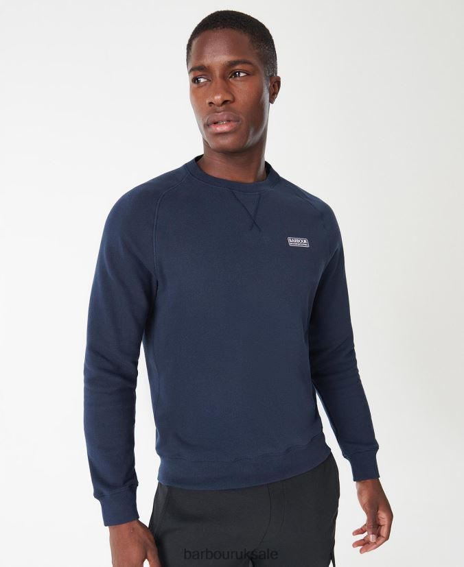 International Sweatshirt Essential Crew Neck Barbour Men R08LB61019 Clothing Anthracite Marl