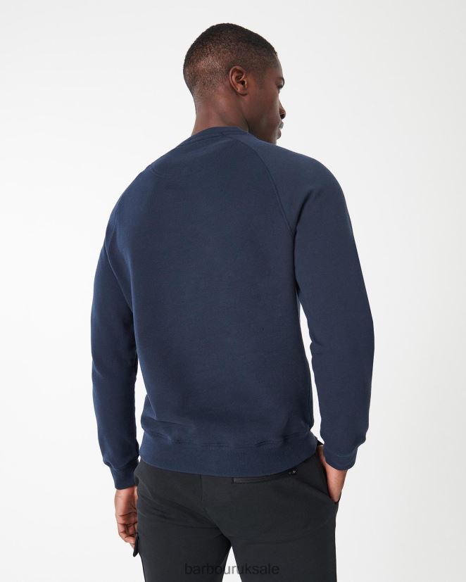 International Sweatshirt Essential Crew Neck Barbour Men R08LB61019 Clothing Anthracite Marl