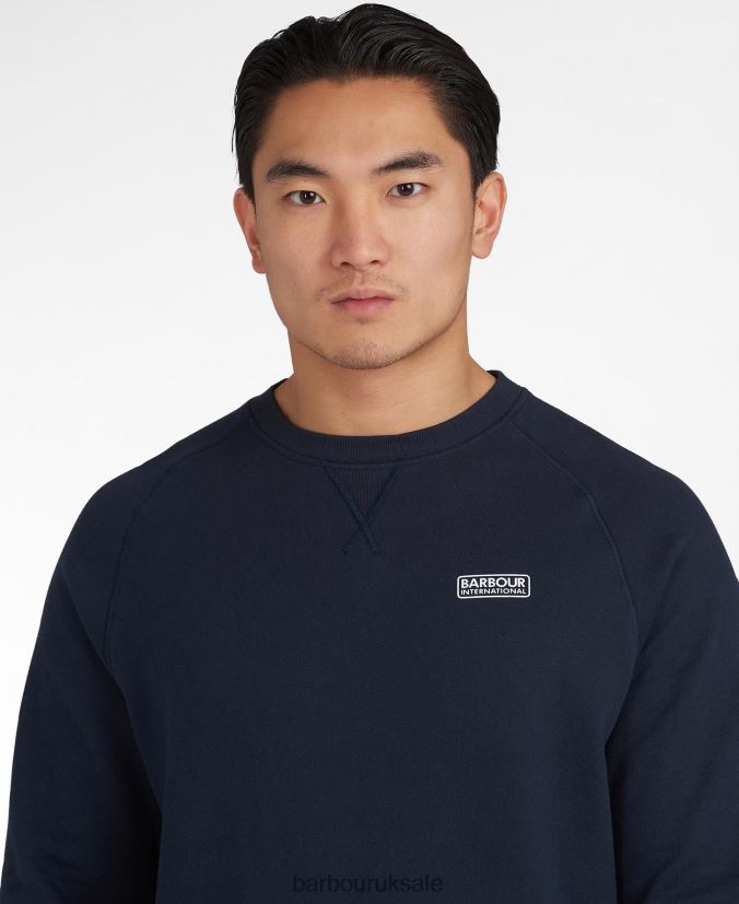 International Sweatshirt Essential Crew Neck Barbour Men R08LB61019 Clothing Anthracite Marl