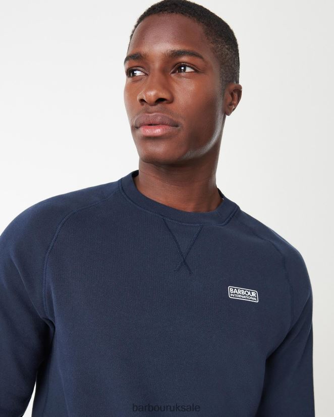 International Sweatshirt Essential Crew Neck Barbour Men R08LB61019 Clothing Anthracite Marl