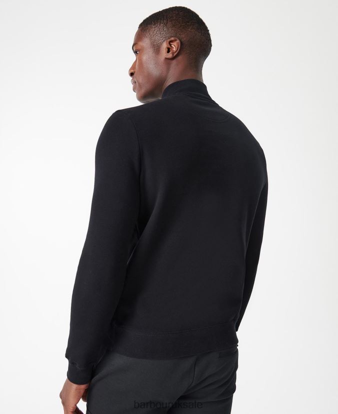 International Sweatshirt Essential Half Zip Barbour Men R08LB6998 Clothing Black