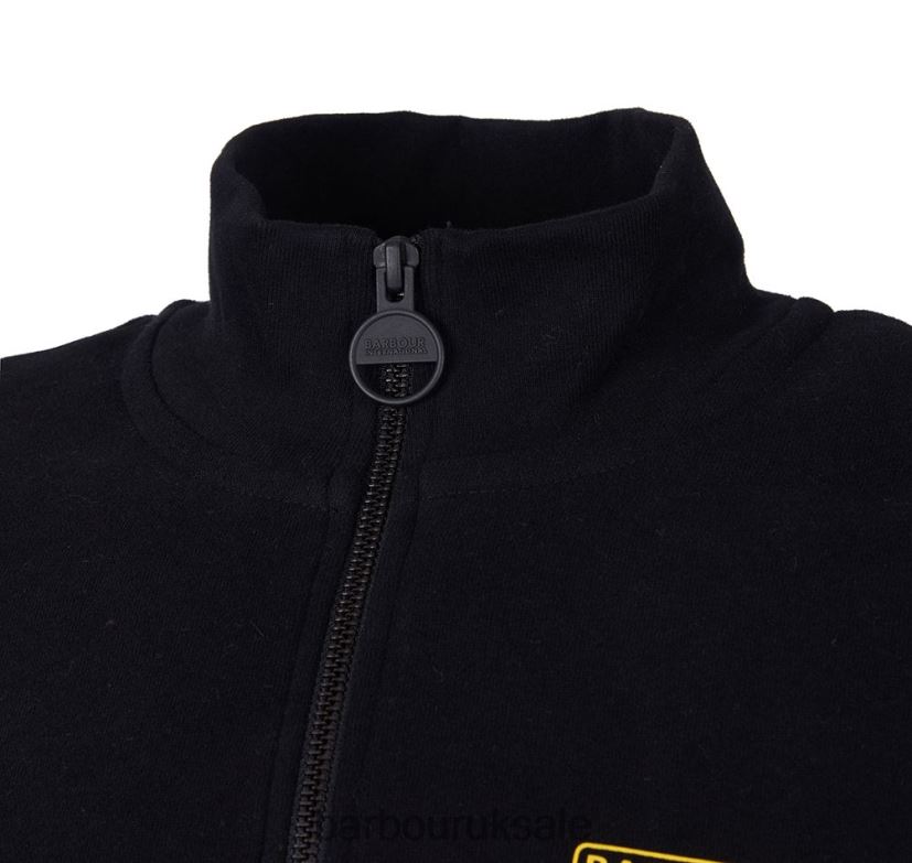 International Sweatshirt Essential Half Zip Barbour Men R08LB6998 Clothing Black