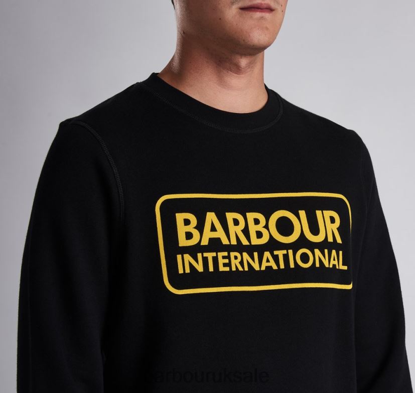 International Sweatshirt Large Logo Barbour Men R08LB61023 Clothing Anthracite Marl