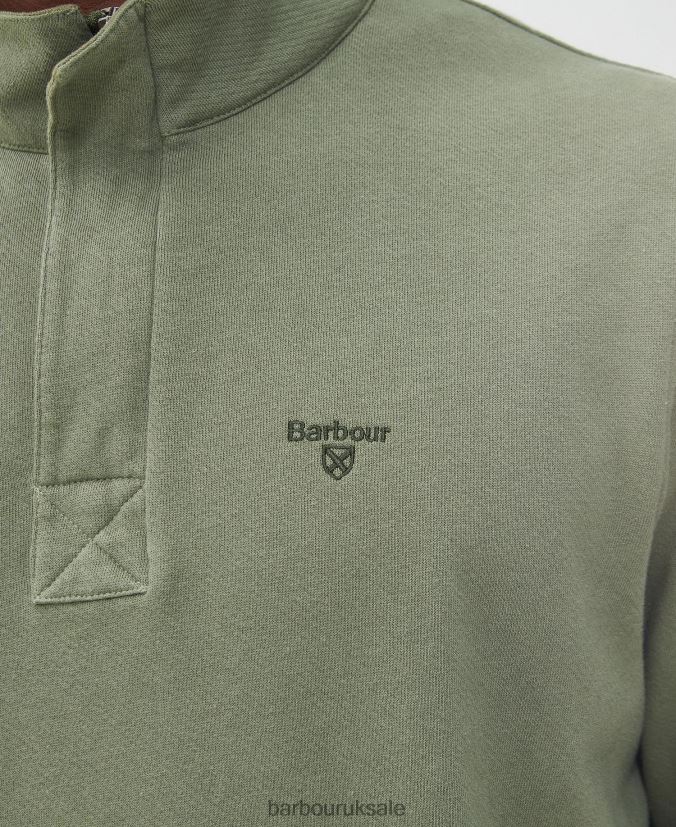Kiphill Half-Zip Sweatshirt Barbour Men R08LB61026 Clothing Burnt Olive