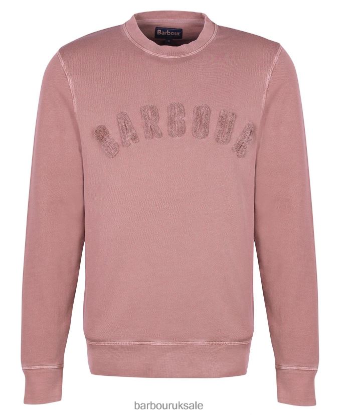 Large Logo Crew Neck Sweater Barbour Men R08LB61030 Clothing Powder Blue