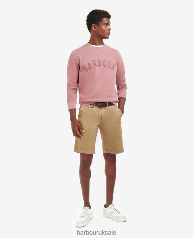 Large Logo Crew Neck Sweater Barbour Men R08LB61030 Clothing Powder Blue