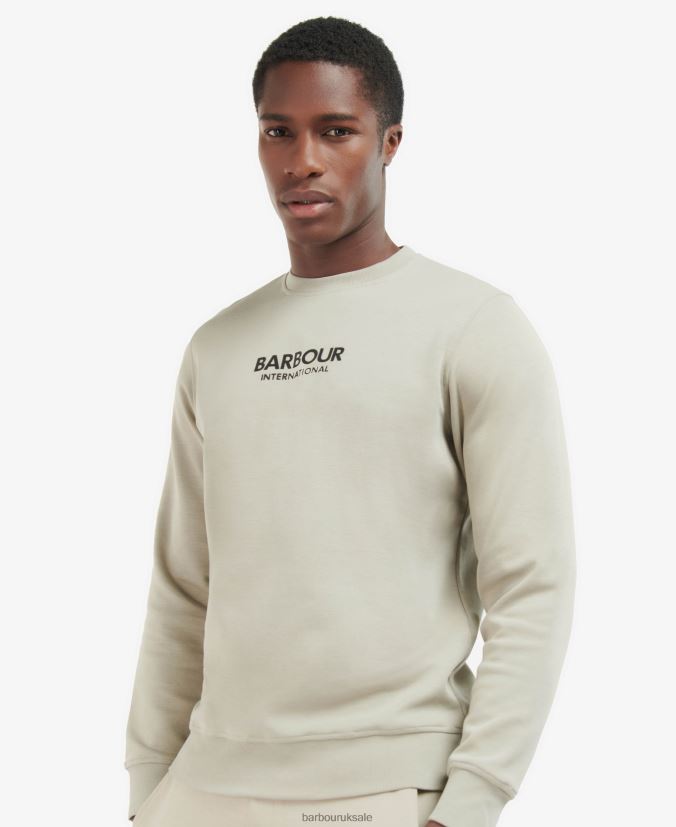Motor Crew Neck Sweatshirt Barbour Men R08LB61068 Clothing Anthracite Marl