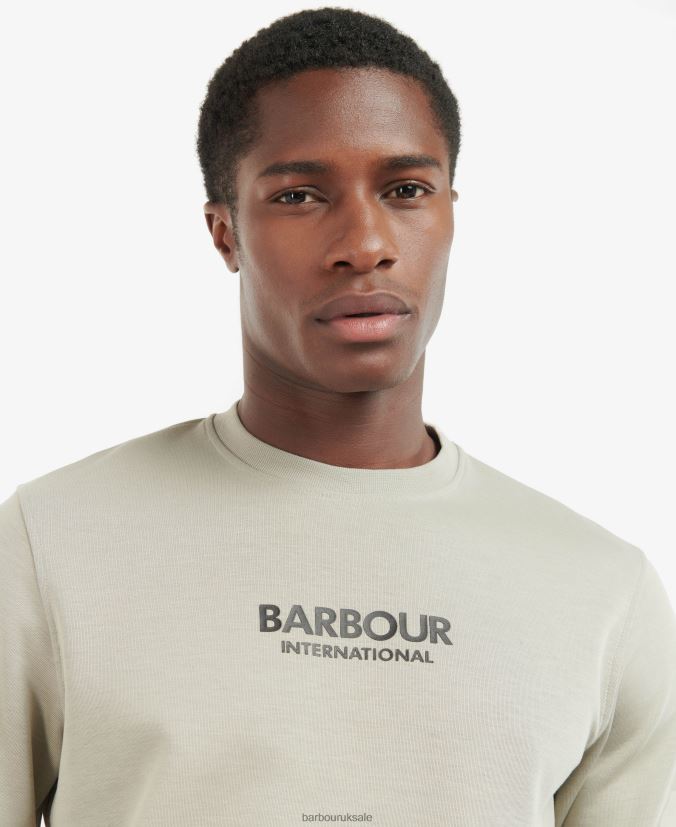 Motor Crew Neck Sweatshirt Barbour Men R08LB61068 Clothing Anthracite Marl