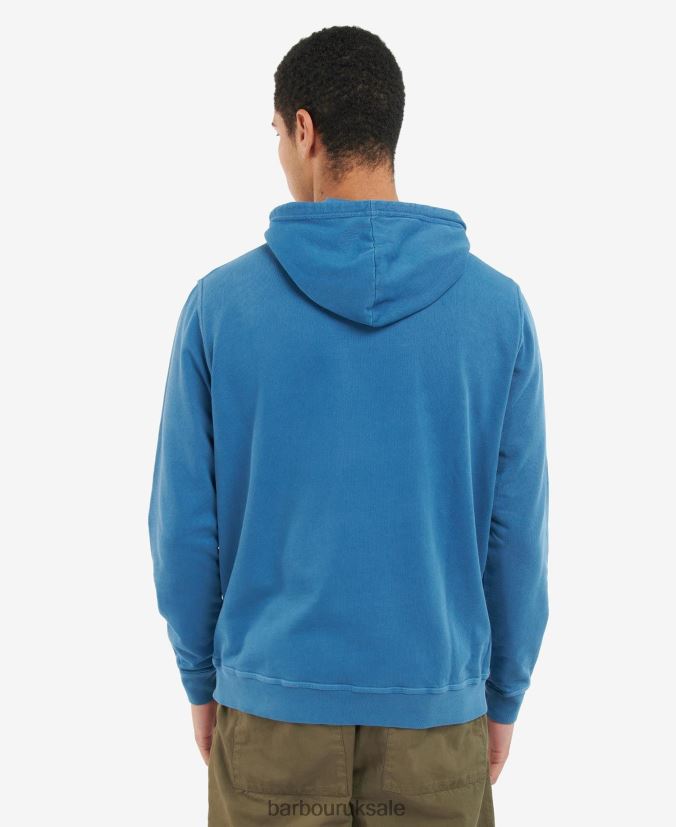 Redworth Popover Hoodie Barbour Men R08LB6994 Clothing Washed Navy