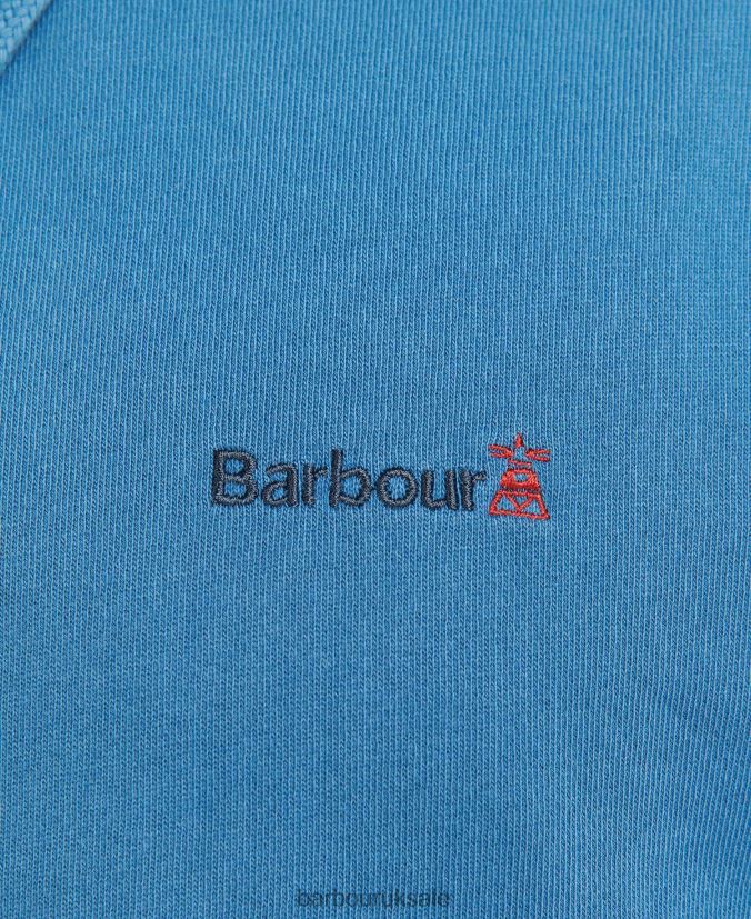 Redworth Popover Hoodie Barbour Men R08LB6994 Clothing Washed Navy