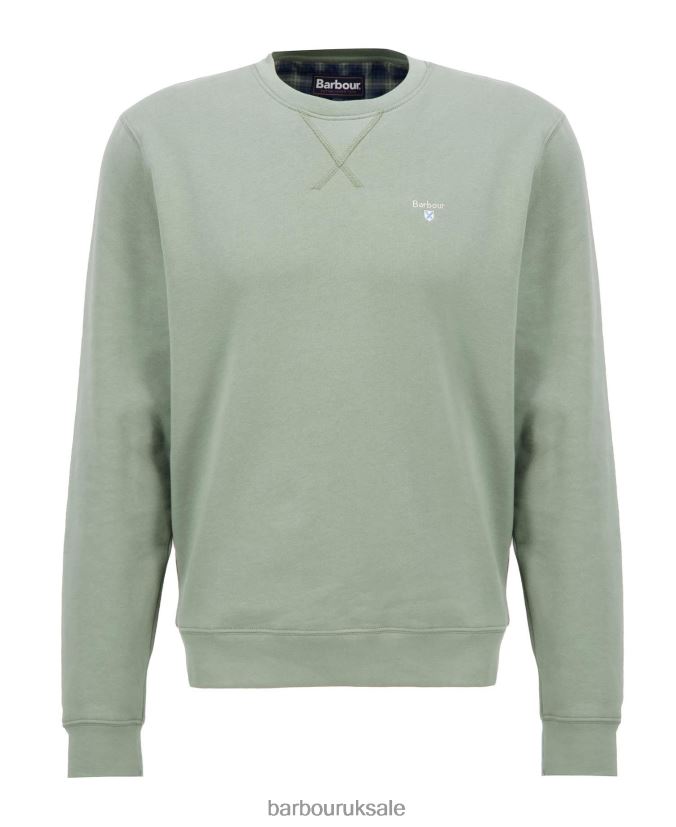 Ridsdale Crew Neck Sweatshirt Barbour Men R08LB61059 Clothing Agave Green