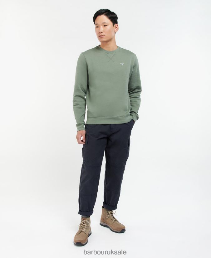 Ridsdale Crew Neck Sweatshirt Barbour Men R08LB61059 Clothing Agave Green