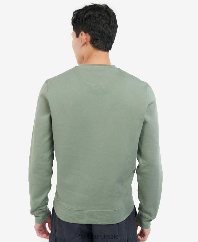 Ridsdale Crew Neck Sweatshirt Barbour Men R08LB61059 Clothing Agave Green