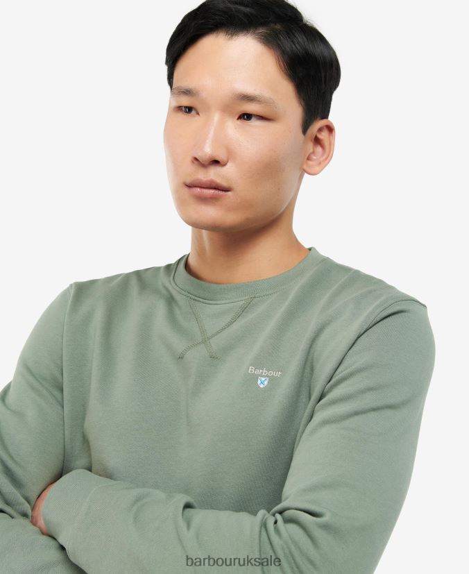 Ridsdale Crew Neck Sweatshirt Barbour Men R08LB61059 Clothing Agave Green