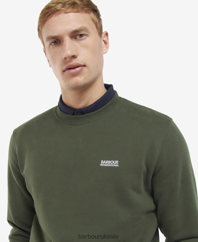 Roadster Crew Neck Sweater Barbour Men R08LB61067 Clothing Cavalry Sand