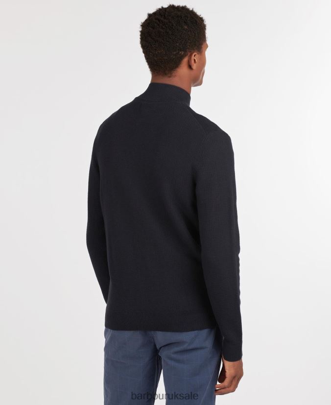 Abhainn Zip Through Sweater Barbour Men R08LB61084 Clothing Grey Marl