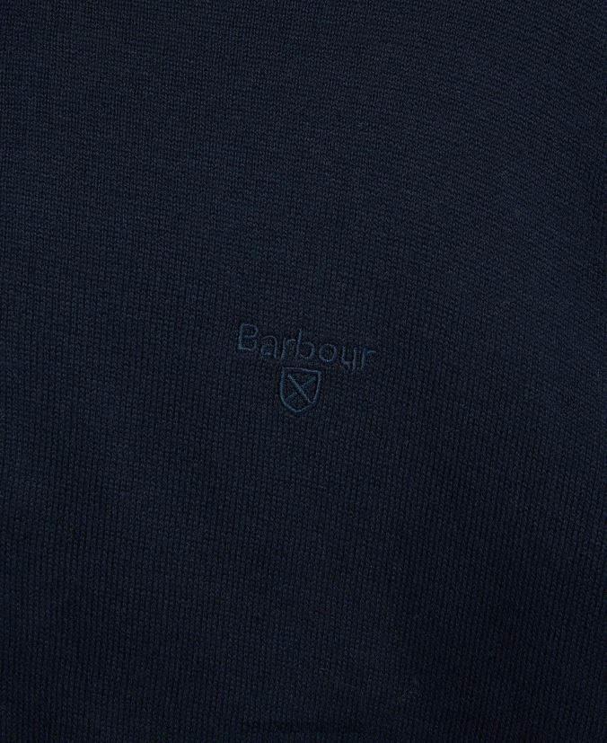 Abhainn Zip Through Sweater Barbour Men R08LB61084 Clothing Grey Marl
