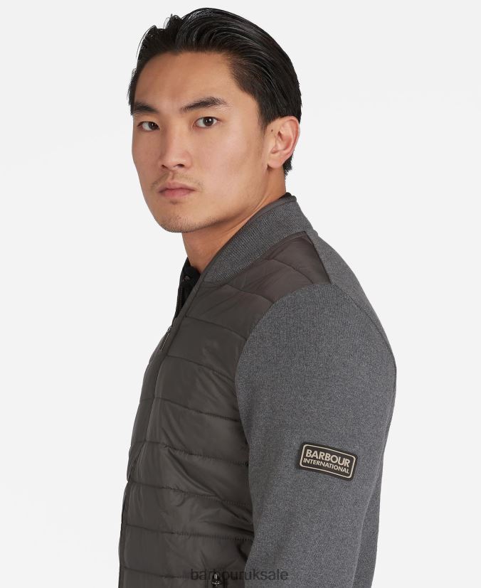 Baffle Zip Through Barbour Men R08LB61131 Clothing Storm Marl