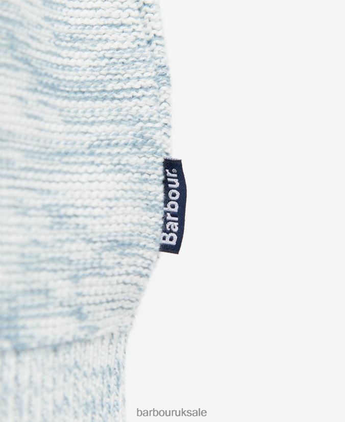 Brading Ombre Knitted Crew Neck Jumper Barbour Men R08LB61123 Clothing Powder Blue