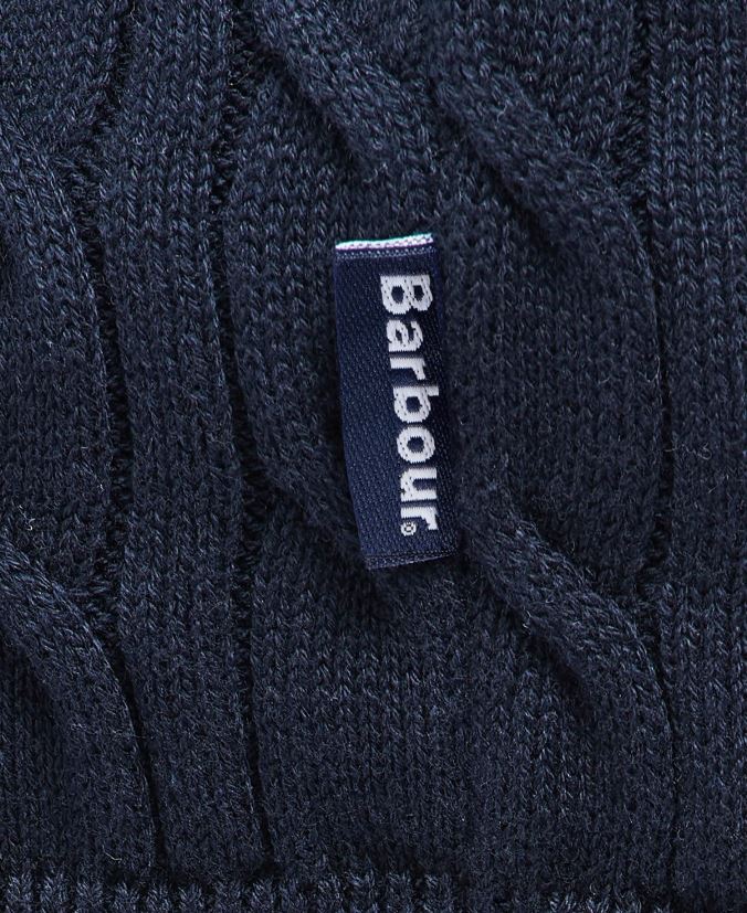 Cable Knit Half Zip Barbour Men R08LB61082 Clothing Light Moss