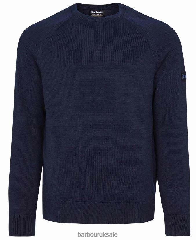 Cotton Crew Neck Sweater Barbour Men R08LB61086 Clothing Anthracite Marl