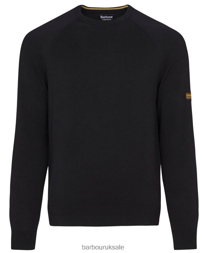 Cotton Crew Neck Sweater Barbour Men R08LB61106 Clothing Anthracite Marl
