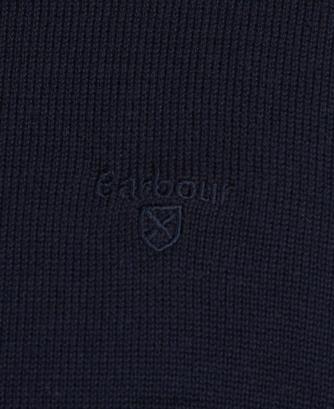 Cotton Half Zip Sweater Barbour Men R08LB61081 Clothing Grey Marl