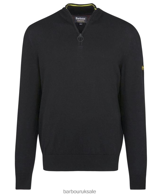 Cotton Half Zip Sweater Barbour Men R08LB61105 Clothing Anthracite Marl