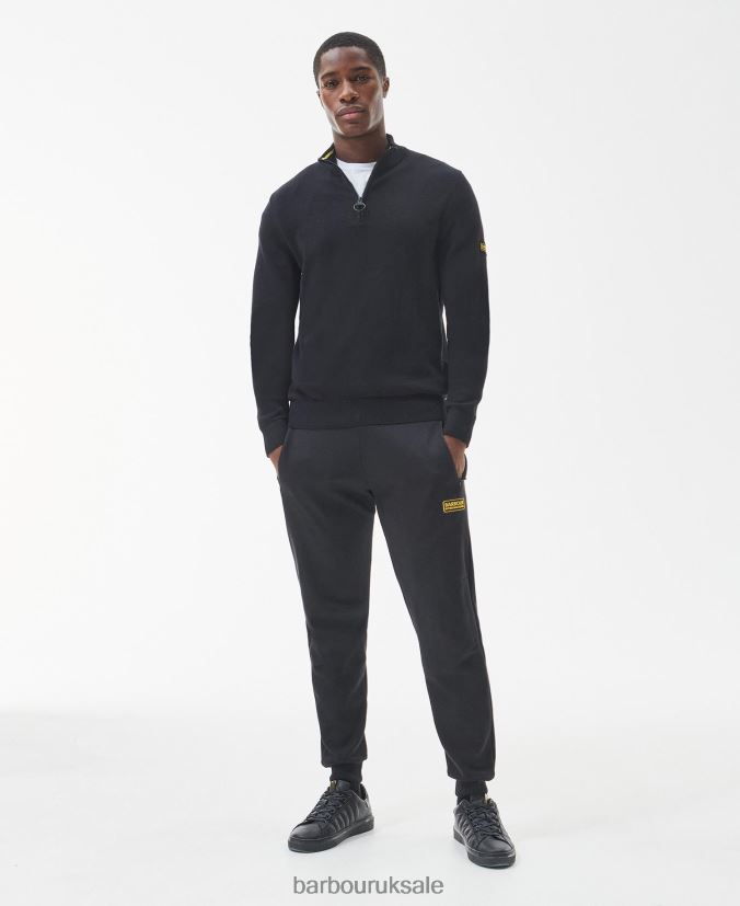 Cotton Half Zip Sweater Barbour Men R08LB61105 Clothing Anthracite Marl