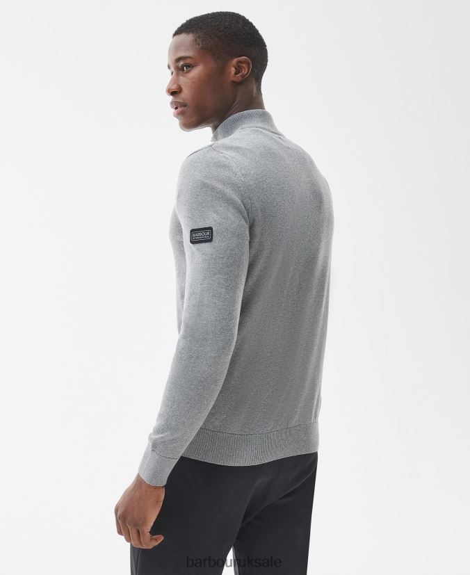 Cotton Half Zip Sweater Barbour Men R08LB61107 Clothing Anthracite Marl