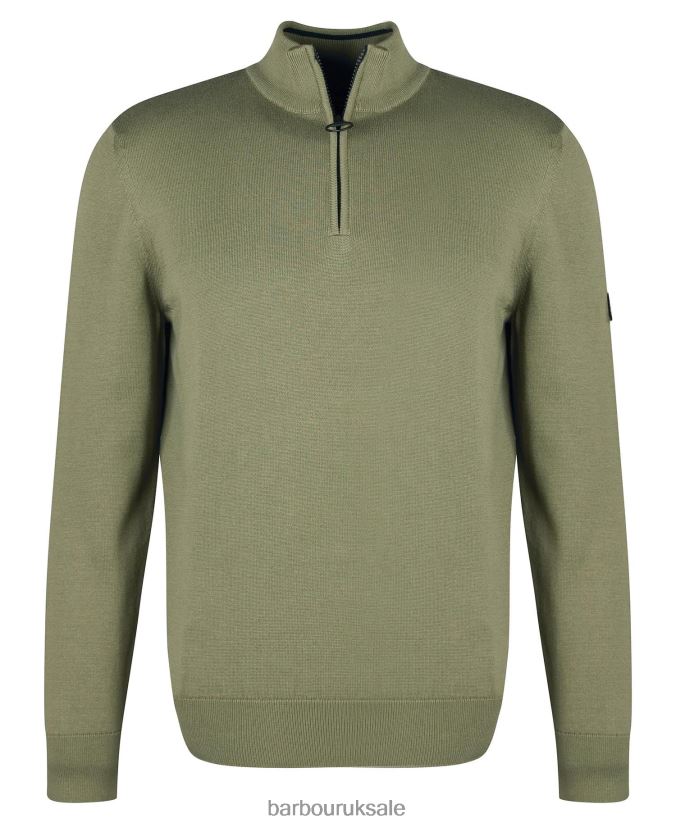 Cotton Half Zip Sweater Barbour Men R08LB61118 Clothing Anthracite Marl