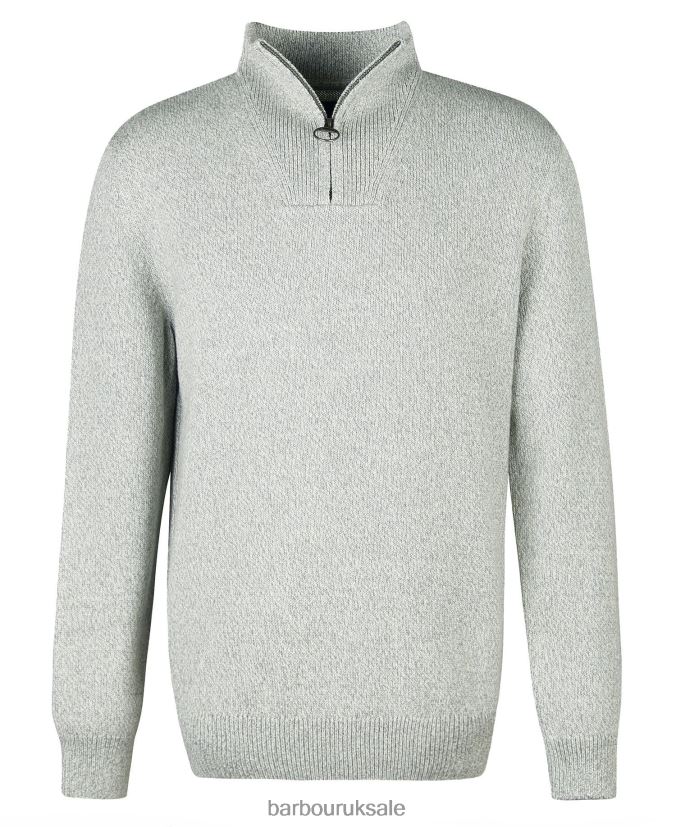 Cotton Nelson Half-Zip Sweatshirt Barbour Men R08LB61114 Clothing Duffle Bag Green