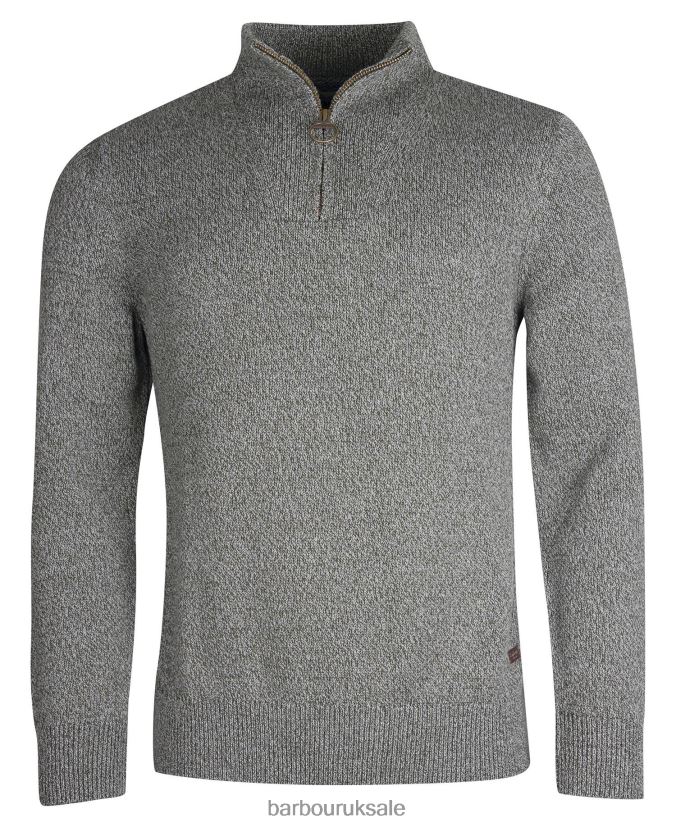 Cotton Twist Nelson Half Zip Barbour Men R08LB61098 Clothing Navy