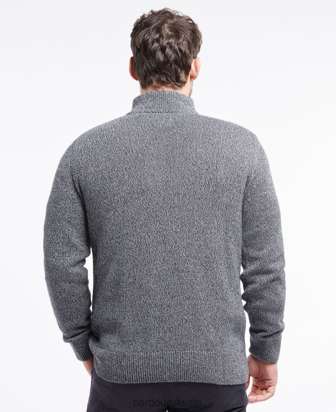 Cotton Twist Nelson Half Zip Barbour Men R08LB61101 Clothing Navy