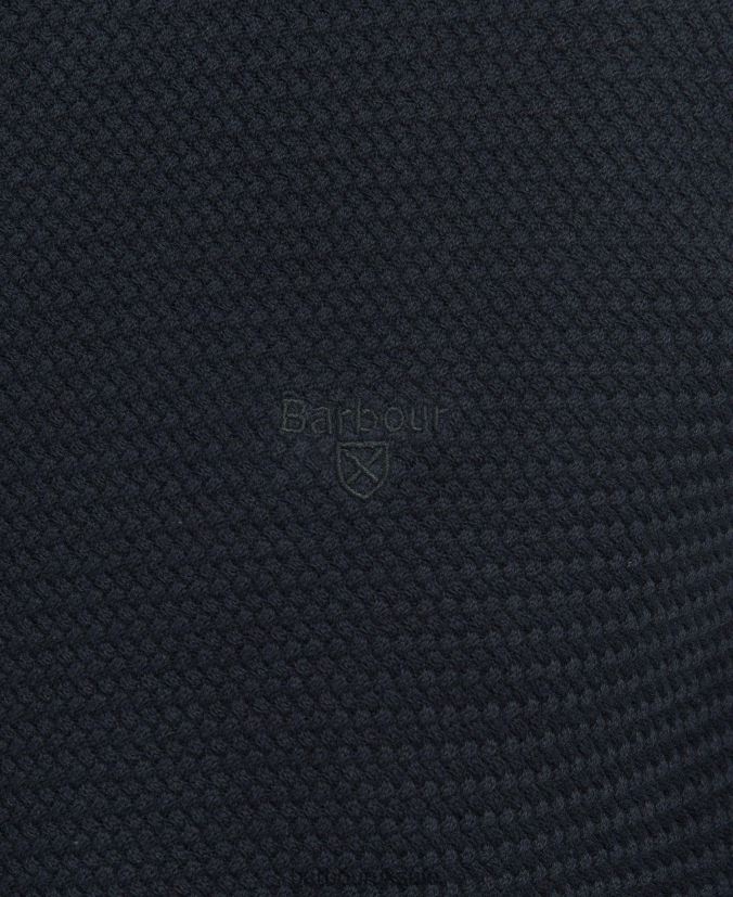 Fleming Knitted Crew Neck Jumper Barbour Men R08LB61127 Clothing Washed Blue