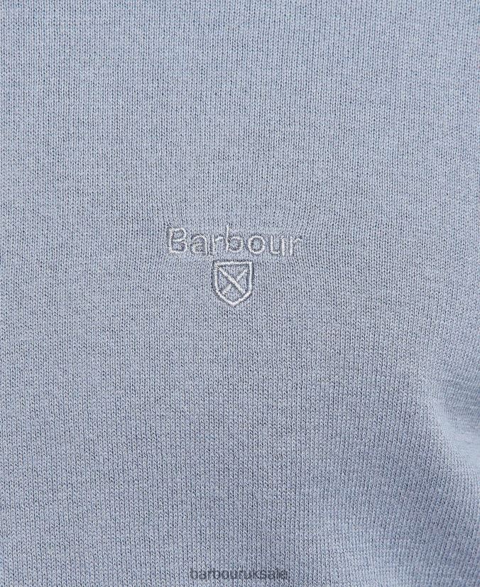 Light Cotton Crew Neck Sweater Barbour Men R08LB61126 Clothing Light Moss