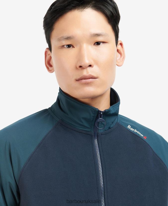 Lingfield Zip-Through Fleece Barbour Men R08LB61138 Clothing Classic Navy