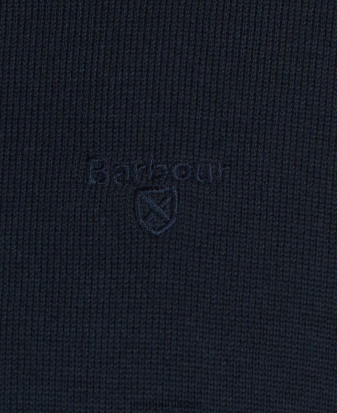Pima Cotton Crew Neck Sweater Barbour Men R08LB61075 Clothing Charcoal