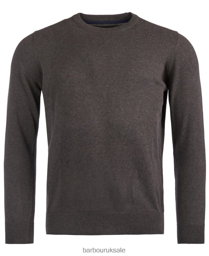 Pima Cotton Crew Neck Sweater Barbour Men R08LB61094 Clothing Mist