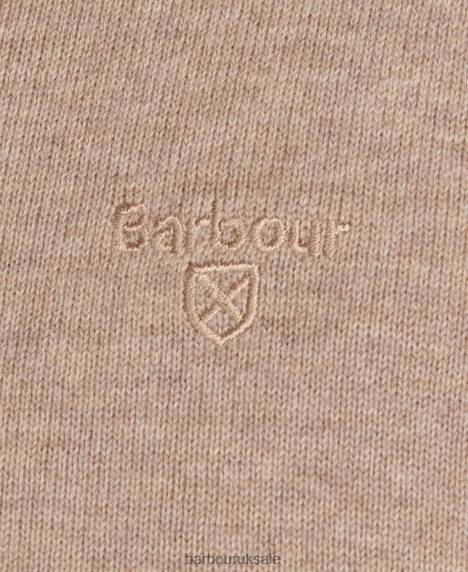 Pima Cotton V-Neck Sweater Barbour Men R08LB61091 Clothing CobaLight Marl
