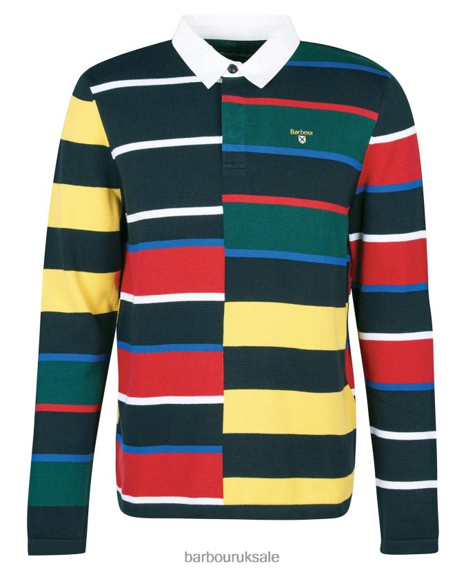 Radcliffe Knitted Rugby Shirt Barbour Men R08LB61116 Clothing Classic Navy