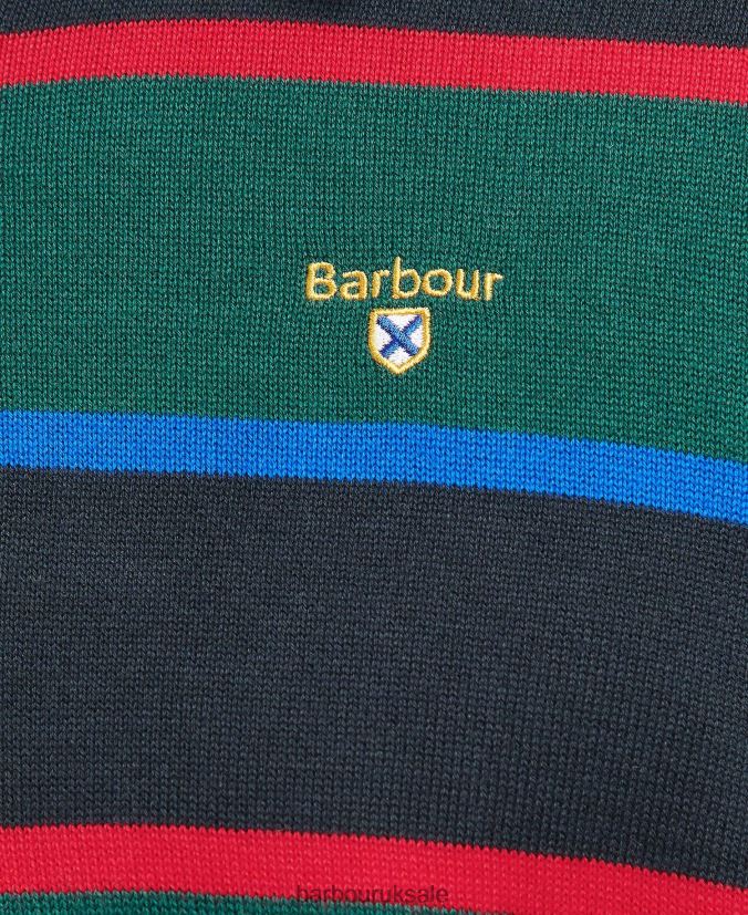 Radcliffe Knitted Rugby Shirt Barbour Men R08LB61116 Clothing Classic Navy