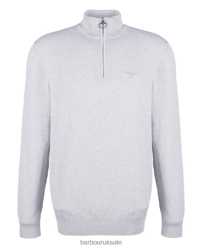 Taines Half-Zip Knitted Sweatshirt Barbour Men R08LB61092 Clothing Washed Blue