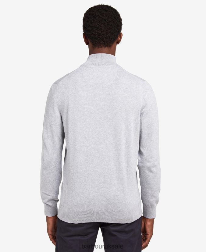 Taines Half-Zip Knitted Sweatshirt Barbour Men R08LB61092 Clothing Washed Blue
