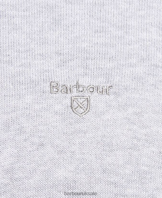 Taines Half-Zip Knitted Sweatshirt Barbour Men R08LB61092 Clothing Washed Blue