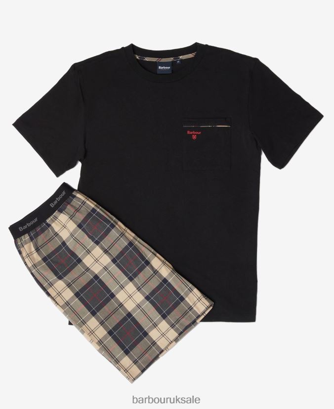 Bailes PJ Set Barbour Men R08LB61240 Clothing Summer Navy Tartan