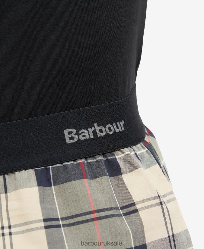 Bailes PJ Set Barbour Men R08LB61240 Clothing Summer Navy Tartan