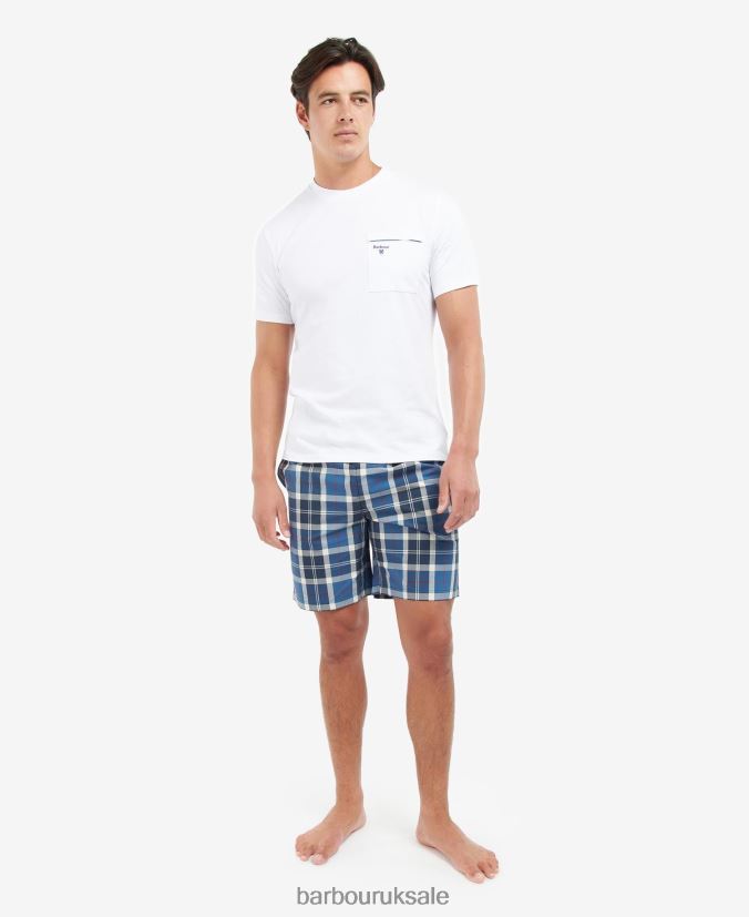 Bailes PJ Set Barbour Men R08LB61243 Clothing Summer Navy Tartan